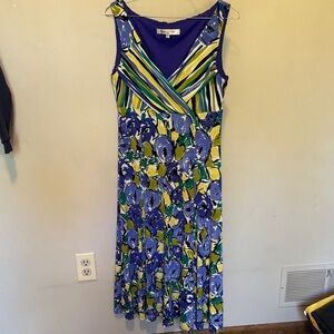 Evan-Picone , Multicolor Sleeveless Sundress,
Size 4